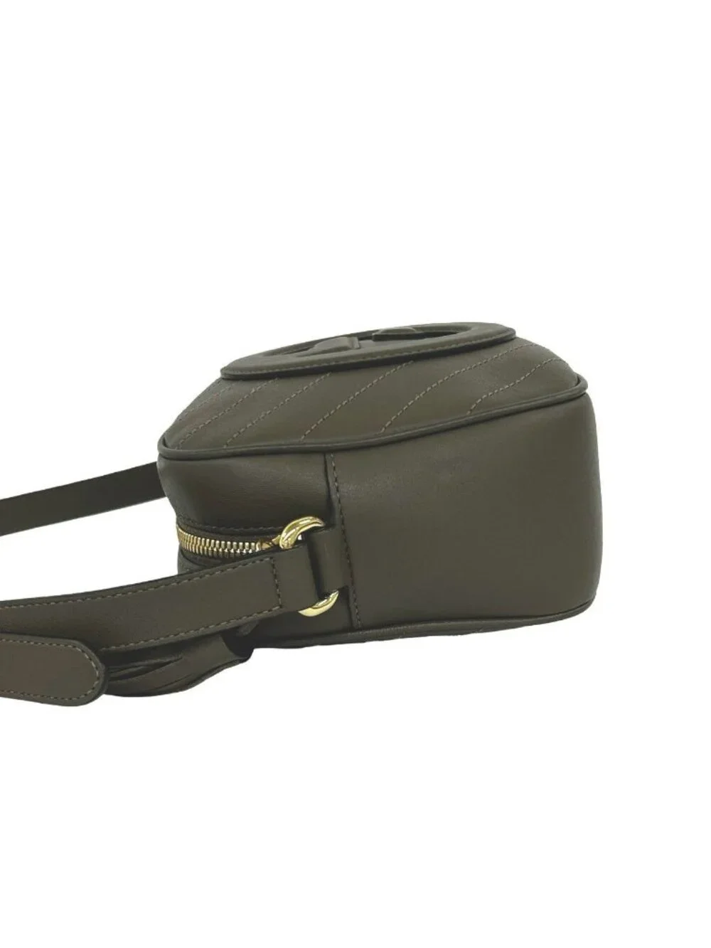 Gucci Blondie Interlocking G Tassel Leather Shoulder Bag Pochette Brown